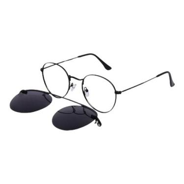 Imagem de Armação Óculos Grau Feminino Letícia 2 em 1 Clipon Preto - Palas Eyewe