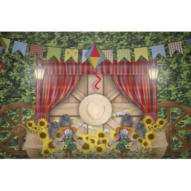 Imagem de Painel de Lona Festa Junina Fundo Fotográfico Arraiá do Sertão - Fabri