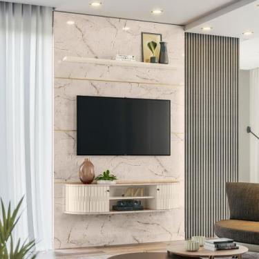 Imagem de Painel p/ TV Monte Carlo Home Piso ao teto, com Rack Suspenso para TVs