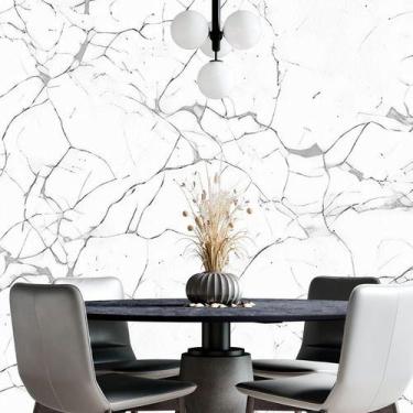 Imagem de Papel De Parede Adesivo Mármore Carrara Várias Cores 3m - Colaí Adesiv