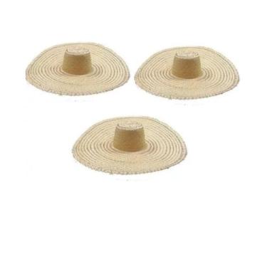 Imagem de Kit 03 Chapéu Palha Mexicano Aba 25 - lydair