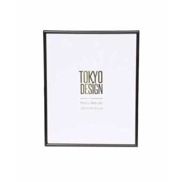 Imagem de Porta Retrato Em Metal E Vidro Foto 20X25 Moldura Preto - Tokyo Desing