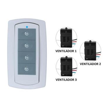 Imagem de Kit Controle Remoto para Ventilador Parede - 3 Ventiladores - Living50