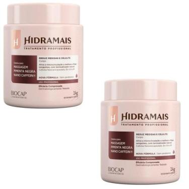 Imagem de kit 2 Creme desodorante Hidramais massagem Pimenta Negra Nano Caffein 
