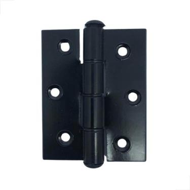 Imagem de Dobradiça 70x70 Porta De Alumínio Importado Suave Preto - Fast Vidros