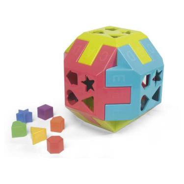 Imagem de Brinquedo Didático de Encaixar Bola Quadrada Grande Tutty Toys