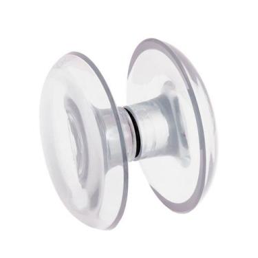 Imagem de Puxador Duplo Concha Grande Resina Incolor P/ Porta De Vidro - R. Saba