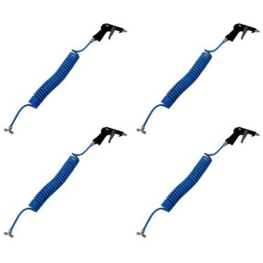 Imagem de 4 Pistola De Ar Gatilho Mangueira Cabine Caminhão Cores - TOP-AR, Azul