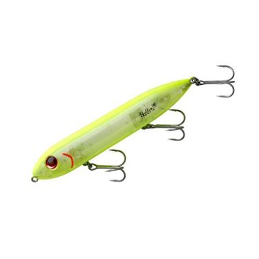 Imagem de Heddon Isca de pesca Super Spook Topwater para água salgada e água doce, Chartreuse/Silver Insert, Super Spook (227 g)
