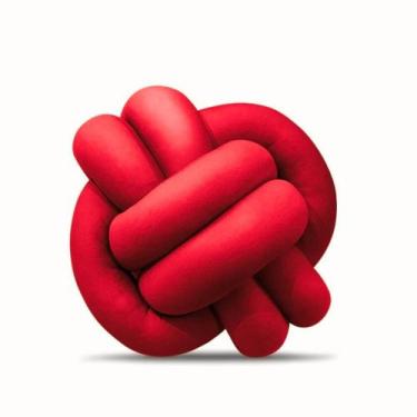 Imagem de Almofada Nó Luxo Da Gabi Flor Confecções Décor, Vermelho