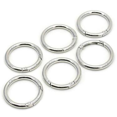 Imagem de Argola Articulada Círculo 32mm - 6 Unidades, Prata
