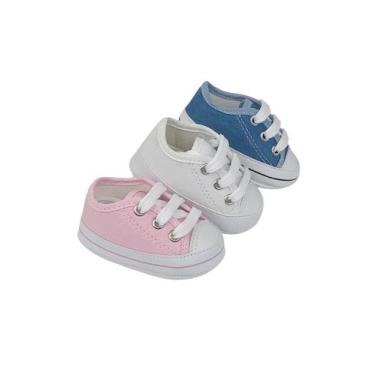 Imagem de Kit Com 3 Pares Sapatinho De Bebeê Recém Nascido Direto Da Fabrica - D