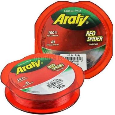 Imagem de Linha Monofilamento Araty Red Spider 0,55mm - 300 Metros - Mazzaferro