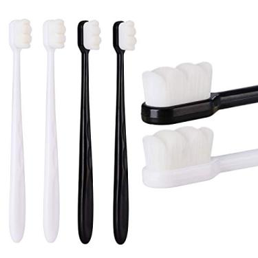 Imagem de Escova de dentes extra macia, cerdas ultramacias, escova de dentes para adultos, micro nano 15000, com cerdas de flores, bom efeito de limpeza para uma agradável recuperação de gengiva oral nos dentes