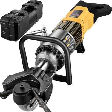 Imagem de Dobrador de vergalhão elétrico atualizado 2025 com motor avançado de cobre puro sem escova, ferramenta de dobra de vergalhão hidráulico portátil de 1100 W, dobra até 2,5 cm 25 mm # 8 vergalhões,