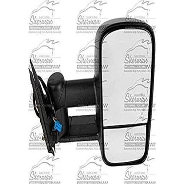Imagem de Sherman Peça de substituição compatível com CHEVROLET SILVERADO 1500 CLÁSSICO espelho lateral do passageiro retrovisor externo (número Partslink GM1321355)