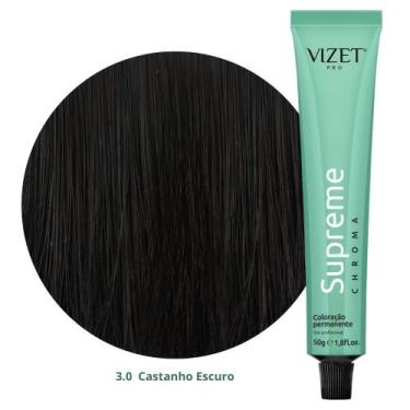 Imagem de Coloração Supreme Chroma 3.0 Castanho Escuro 50gr Vizet