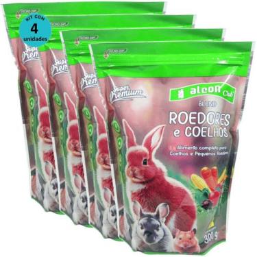 Imagem de Alcon Club Blend Roedores e Coelhos 300g Super Premium Kit Com 4