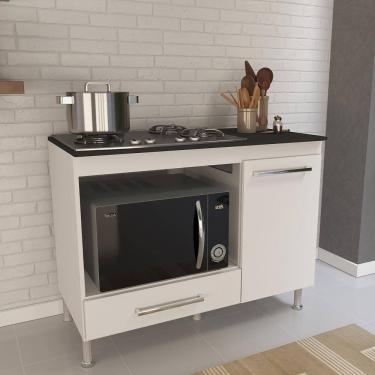 Imagem de Balcão Modulado Para Forno e Cooktop 1 Porta Madrid Branco