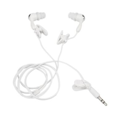 Imagem de GZCRDZ 3,5 mm Esportes intra-auriculares Fone de ouvido de natação Fone de ouvido de música à prova d'água para telefone MP3 Player Fones de ouvido esportivos com fio (Branco)