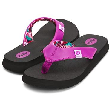 Imagem de Floopi sandália de verão clássica com fecho de dedo para mulheres, tiras confortáveis e palmilhas acolchoadas para tapete de ioga para suporte, forro de jérsei macio, solas antiderrapantes, 518-purple, 9