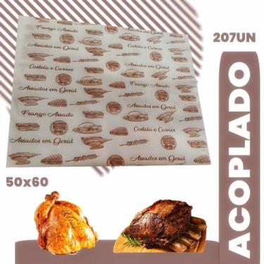 Imagem de Papel acoplado costela frango embalar assados delivery - Mamedes papéi