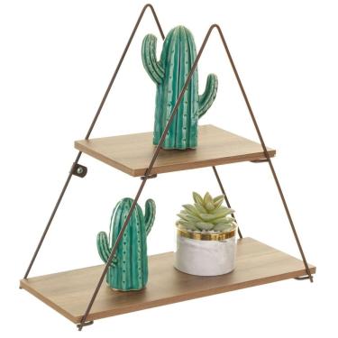 Imagem de Prateleira Geometrica Triangular Aço Corten/Castanho