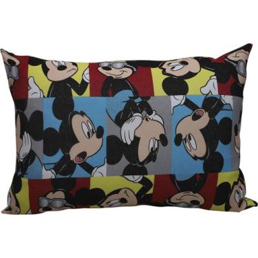 Imagem de Fronha Portallar Malha Disney Estampada Mickey Glasses 48cmx68cm Multi