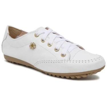Imagem de Sapatenis Tenis Casual KRN Shoes de Couro com Costura Manual e Detalhe
