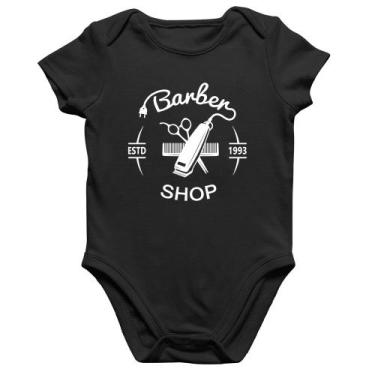 Imagem de Body Bebê Algodão Barber Shop - Foca na Moda, Preto, G