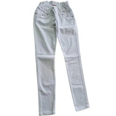 Imagem de Calça Sarja feminina Branca Shyros Cigarrete Com Elástico-Feminino