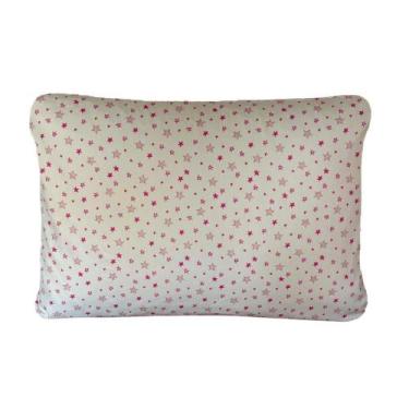 Imagem de Fronha Avulsa Pink Stars Infantil 50x70cm Tricoline 100% Algodão Estam