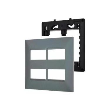 Imagem de Placa/Espelho 4X4 4 Mod 618514CZ+ Pial Plus+ Legrand C Suporte - Schne