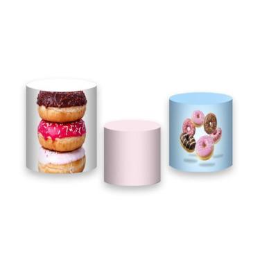 Imagem de Trio De Capa Cilindro - Donut Doces Coloridos 014 - Via Cores