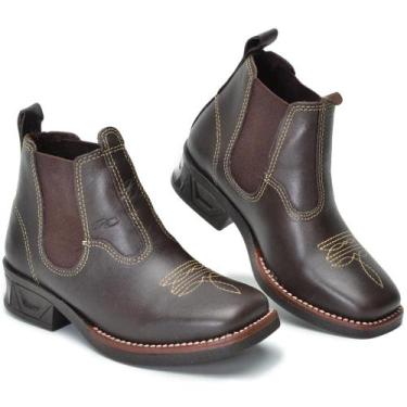 Imagem de Bota Infantil Country Couro Botina Luz de Led Conforto - ClaCle, 24, M