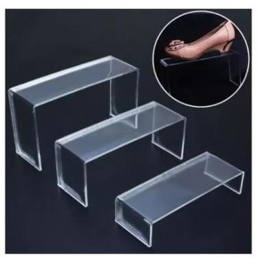 Imagem de Expositor Display Acrílico Calçados Loja Sapatos 3 Peças - AGV Criaçõe