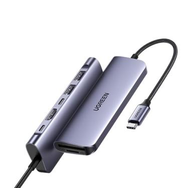 Imagem de Hub Adaptador Multiportas 7 em 1 para Usb C Macho com Porta de Alimentação 100W Hdmi 4k 30Hz Usb A Slots Tf/Sd Transferência 5Gbps - No Brasil MPOWER