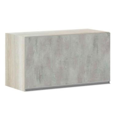 Imagem de Armário Basculante 70cm 1 Porta Lis Legno Crema C/Concreto - LUCIANE M