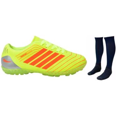 Imagem de Chuteira Society  Revolution Adulto Infantil com Meião - Perflex, Amar