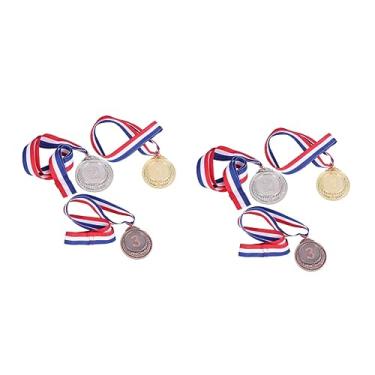 Imagem de Happyyami 9 peças medalhas de campeonato medalhas esportivas medalhas de fita de pescoço medalhas de prêmio medalhas de medalha de competição prêmio miniatura acessórios de pesca acampamento lata