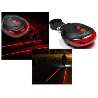 Imagem de Lanterna bike traseira faixa luz led sinalizador bicicleta pisca lampa