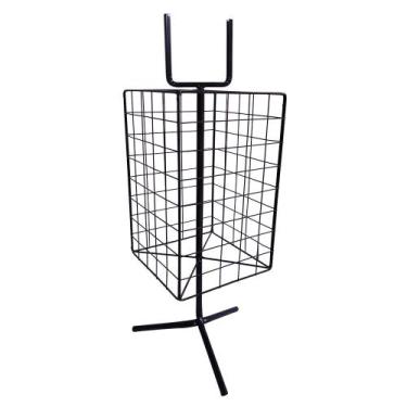 Imagem de Expositor De Óculos Giratório Quadrado Aramado Balcão Preto - Bedetti,