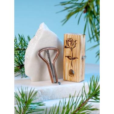 Imagem de Shamanicshop The Rose - Instrumento musical feito à mão para iniciantes, Maultrommel russo original (harpa de mandíbula) com estojo de transporte