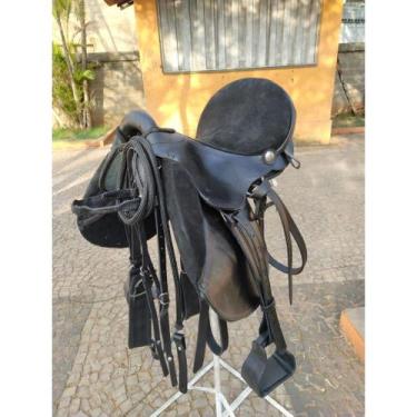 Imagem de Sela Australiana Marcha Ouro Profissional para Pista Completa em Couro