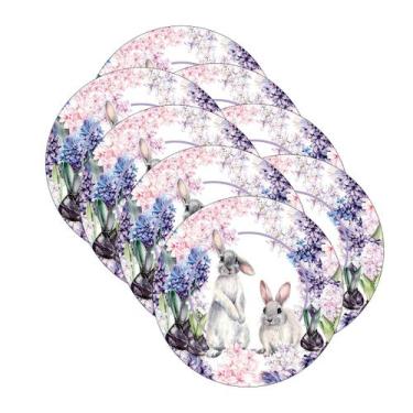 Imagem de Kit Sousplat Páscoa Irmãos Coelho - NSW, 8 Peças, Sem base