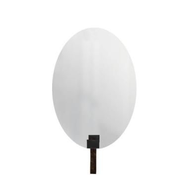 Imagem de Espelho Funcional Hook Preto Alça Rajada 60x40 Cm Oval - e2g Design