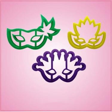 Imagem de Conjunto de cortador de biscoito de máscara Mardi Gras