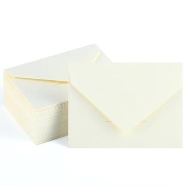 Imagem de Pacote com 100 mini envelopes brancos 10 x 7 cm - Envelopes pequenos de vale-presente para casamentos, chás de bebê, notas de agradecimento, cartões Rsvp, fotos e qualquer outra
