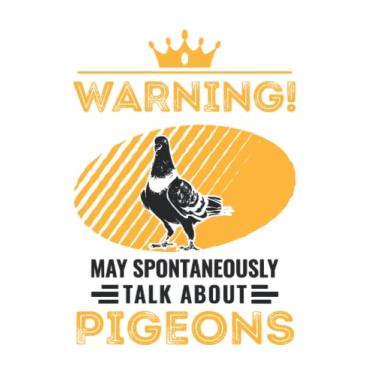 Imagem de Taube Notizbuch: May spontaneously talk about Pigeons Taube / 6x9 Zoll / 120 karierte Seiten