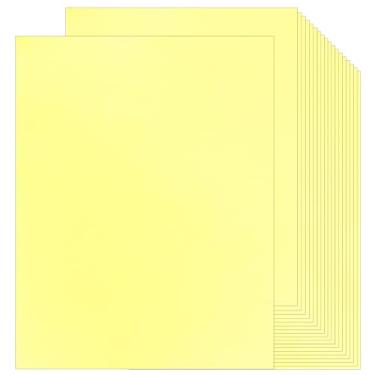 Imagem de Cartolina amarela grossa – para cartão de convites, artigos de scrapbook, menus | cartolina de 42 kg | 21,5 x 28 cm | Capa pesada (250 gsm) | 20 folhas por pacote